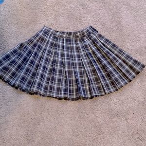 plaid skirt with back zipper